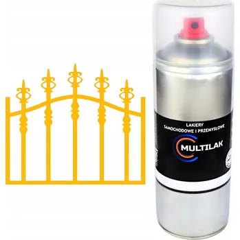 Barva ve spreji Profesionální lak ve spreji na rez pro ocel, kov a plech RAL 1004 lesklý