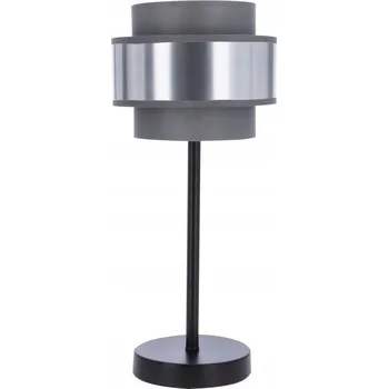 Lampička Candellux Hare Stolní lampa Černá 1X60W E27 Stínidlo Šedé+Stříbrné