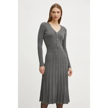 Dámské šaty Šaty z vlněné směsi Morgan RMFRED šedá 90X, vel. M