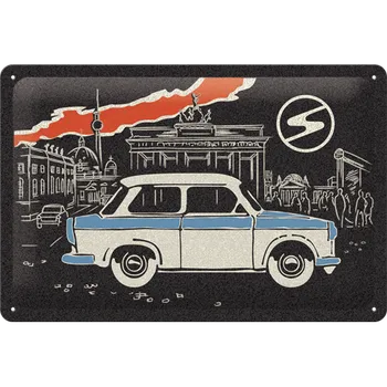 Plechová cedule Postershop Plechová cedule: Trabant (Berlin Black) - 30x20 cm