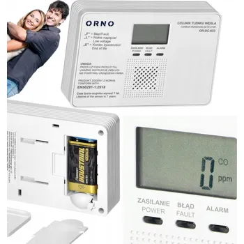 Detektor CO Detektor Oxidu Uhelnatého BEZDRÁTOVÝ Bateriový Senzor oxidu uhelnatého (CO) + DISPLEJ