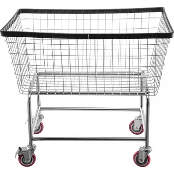 Koš na prádlo SucceBuy Koš na prádlo vozík drátěný 158L s kolečky 5 PP Ocel pozinkovaná