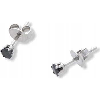 Náušnice Náušnice černé ocel chirurgické klasické zapínání