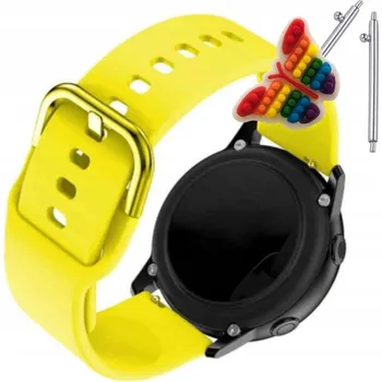 Pouzdro na mobilní telefon Pásek Řemínek pro Kospet Tank T3, Silikon Žlutý Poutko, nastavitelný