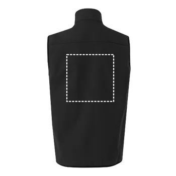 VL VARUNA. Měkká vesta (280 g/m²), s polární podšívkou, z polyesteru (94 %) a elastanu (6 %) 1 Zadní část, 300 x 300 Digitální Transfer, 13 barvy