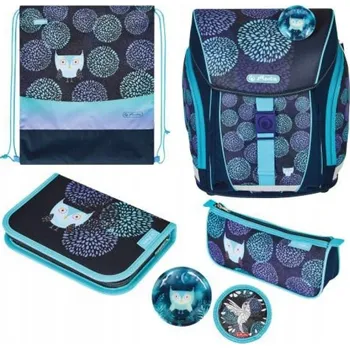 Školní batoh Školní set aktovka FiloLight Plus Květinová Sova herlitz