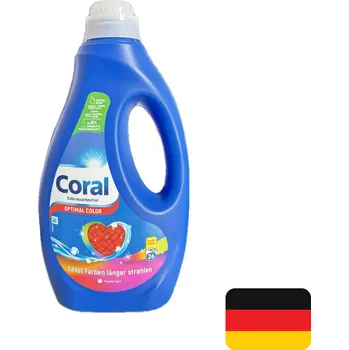 Prací prostředek Coral prací gel 26 dávek Optimal Color 1,3 l (Dovoz: Německo)