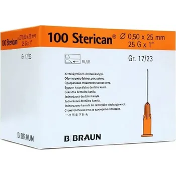 Injekční jehla B. Braun Sterican 25G 0,5 x 25 mm 100 ks oranžové