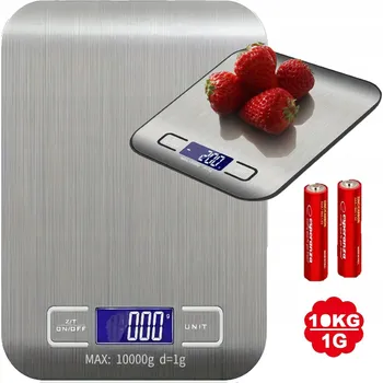 Kuchyňská váha Kuchyňská váha EuroStyle 10 000g/1g elektronická LCD stříbrná/šedá 10 kg