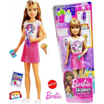 Panenka Barbie Skipper s motivem chůvičky Mattel FXG91