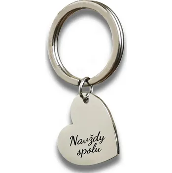 u Psíka | Přívěšek na klíče Srdce s vlastním textem | 2cm*2cm