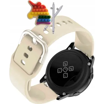 Pouzdro na mobilní telefon Pásek Řemínek pro Haylou RS4 Plus, silikon, béžová smyčka, nastavitelný