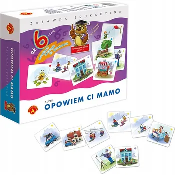 Desková hra Stolní hra pro děti, vzdělávací hra pro předškoláky, logická hra, procvičování vyprávění, stavění příběhů, procvičování mluvy, narativní hra, zábava skládání Alexander