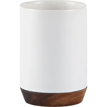 Držák na kartáček Kelímek na kartáčky KJ Collection 7x10 cm bílo-černý