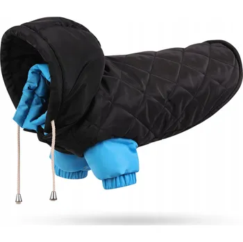 PUZAUKAL Psí kabát, teplé zimní oblečení s kapucí, odnímatelný (M)