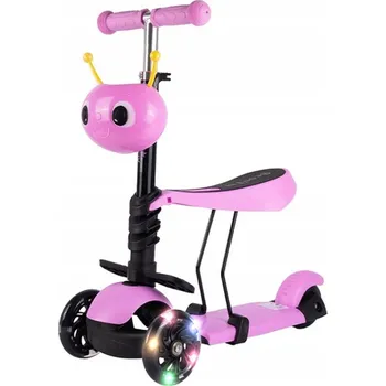 Koloběžka Tříkolová balanční koloběžka pro děti s nastavitelným sedátkem a LED koly