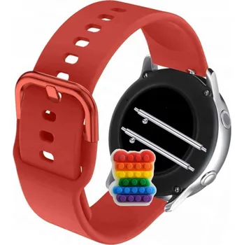 Pouzdro na mobilní telefon Pásek Řemínek pro LG Watch Sport, Silikon Červený Poutko, nastavitelný