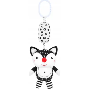 plyšák Závěsná senzorická hračka chrastítko LIŠKA kontrastní