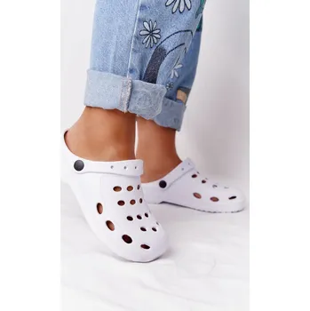 Dámské pantofle Dámské Nazouváky EVA Pěnové Crocsy Barva: Bílá, Velikost: 37