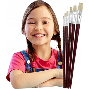 Umělecký štětec Štětce ploché, plochý štětec na barvy, štětce dřevěné do kanceláře Grand