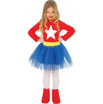 Karnevalový kostým Kostým dětský Super Girl Hiero M 122 - 130 SUPERHRDINKA SUPER HERO