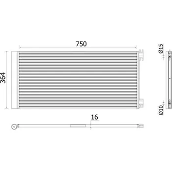 Výparník klimatizace Kondenzátor, klimatizace MAHLE AC 945 000P