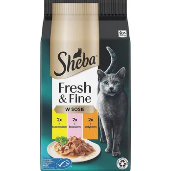 Krmivo pro kočku Sheba Fresh & Fine Kapsičky Vlhké krmivo v omáčce pro kočky Mix Chutí 6x50g