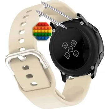 Pouzdro na mobilní telefon Pásek Řemínek pro BlitzWolf BW-HL1, silikon, béžová smyčka, nastavitelný