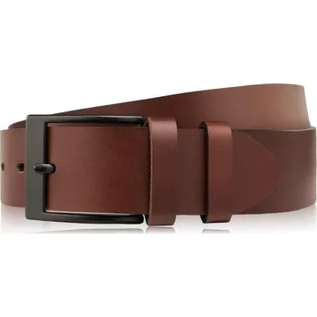 Opasek Kožený Opasek pánský hnědý široký 110 cm s černou sponou Paolo Peruzzi