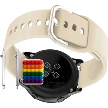 Pouzdro na mobilní telefon Pásek Řemínek pro Chytré Hodinky KT65, silikon, béžové poutko, nastavitelný