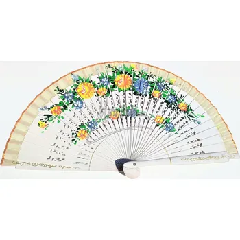 Karnevalový doplněk Vějíř - oboustranný, bílý