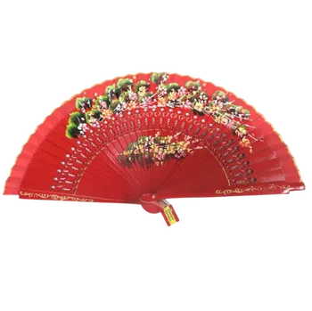 Karnevalový doplněk vějíř - oboustranný, červený