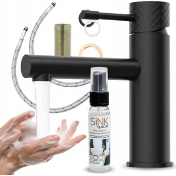 Vodovodní baterie Stojánková umyvadlová baterie Sink Quality ROYA PRO CORTO černá