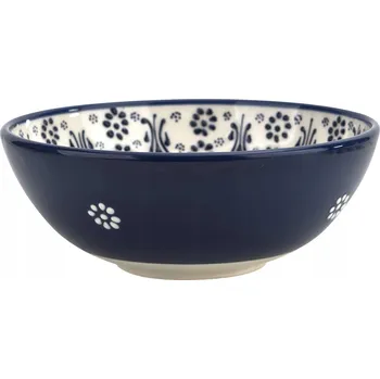 Keramická Salátová Mísa 21 cm orientální bílá modrá
