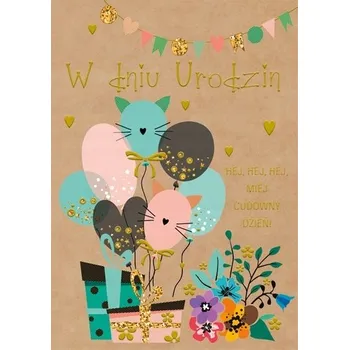 Polmak Přání k narozeninám Balónky Eko 18x13 cm