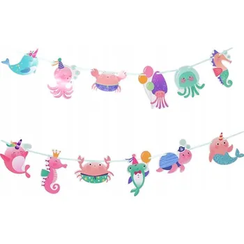 Girlanda banner Mořská panna Podmořský svět 180 cm