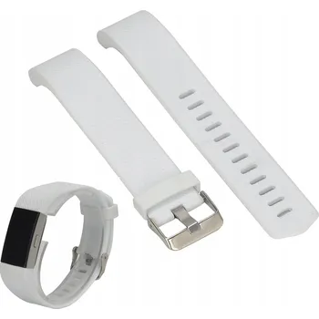 Řemínek na hodinky Silikonový řemínek pro FitBit CHARGE 2 / BÍLÝ / Velikost L