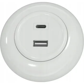 Elektrická zásuvka USB zásuvka do zdi Alkri-Light bílá