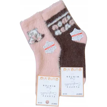 Ponožky pro děti termo teplé heboučké 24-27 sada 2 páry