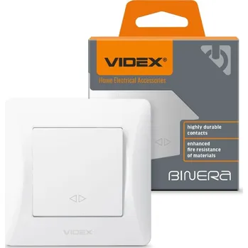vypínač Vypínač světla 1-pólový křížový bílý Videx