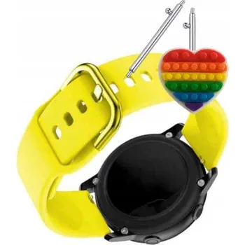 Pouzdro na mobilní telefon Řemínek Řemínek pro Mobvoi TicWatch C2 Plus, Silikonový Žlutý Smyčka, nastavitelný