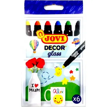 Pastelka JOVI DEKORATIVNÍ PASTELKY NA SKLO 6 BAREV