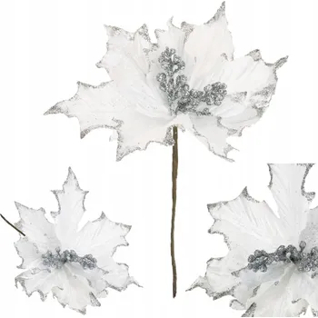 Vánoční dekorace Vánoční hvězda na drátku bílá