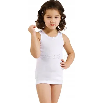 Dívčí tílko Wadima dětské tílko bílé bavlna velikost 134