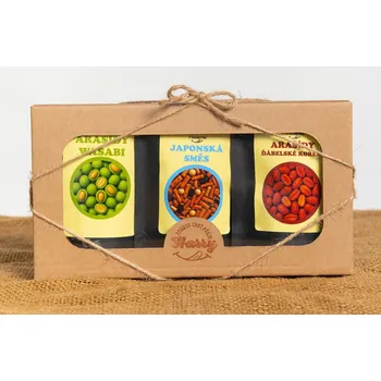 Dárková krabička Křupavé arašídy Dárková sada 3 druhů (Křupavé arašídy Dárková sada 3 druhů )
