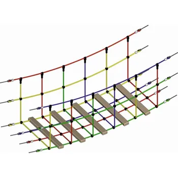 Zábradlí Síťový most s dodatečnými dřevěnými příčlemi, délka 3,12 m