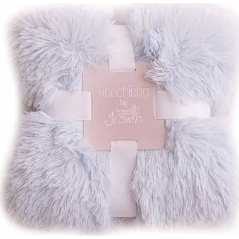 deka Bizzi Growin chlupatá deka Koochicoo BABY BLUE 100 x 100 cm