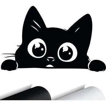 Samolepicí dekorace na vozidlo SAMOLEPKA auto | KOČKA KOTĚ Roztomilé kotě Vypadající Zvíře