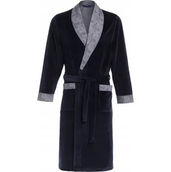 Pánský župan Pánský župan velurový - bavlněný RE-103 Tmavě modrý C2 - 4XL
