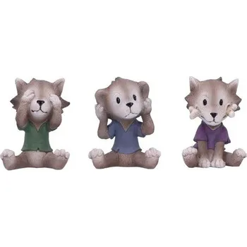 Figurka Three Wise Werewolves, figurky - nevidím, nemluvím, neslyším